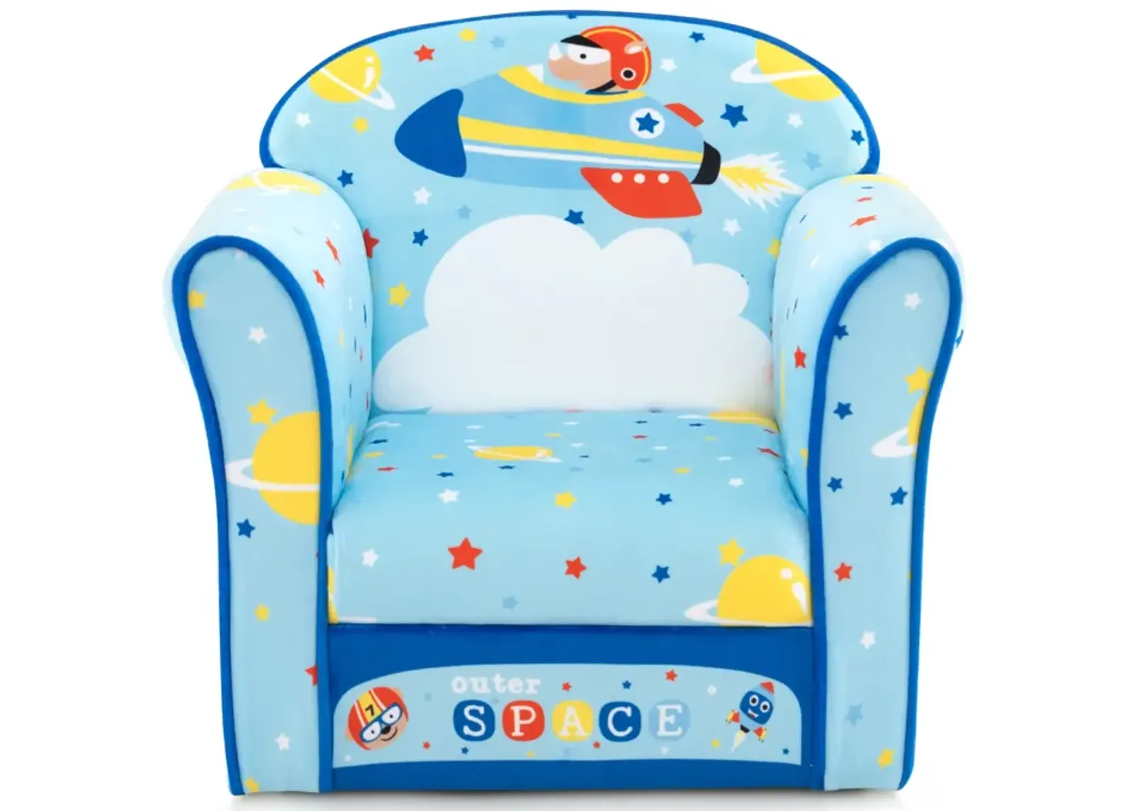 Toddlers Sofa Chair with Velvet Fabric Cover High Density Sponge Filling