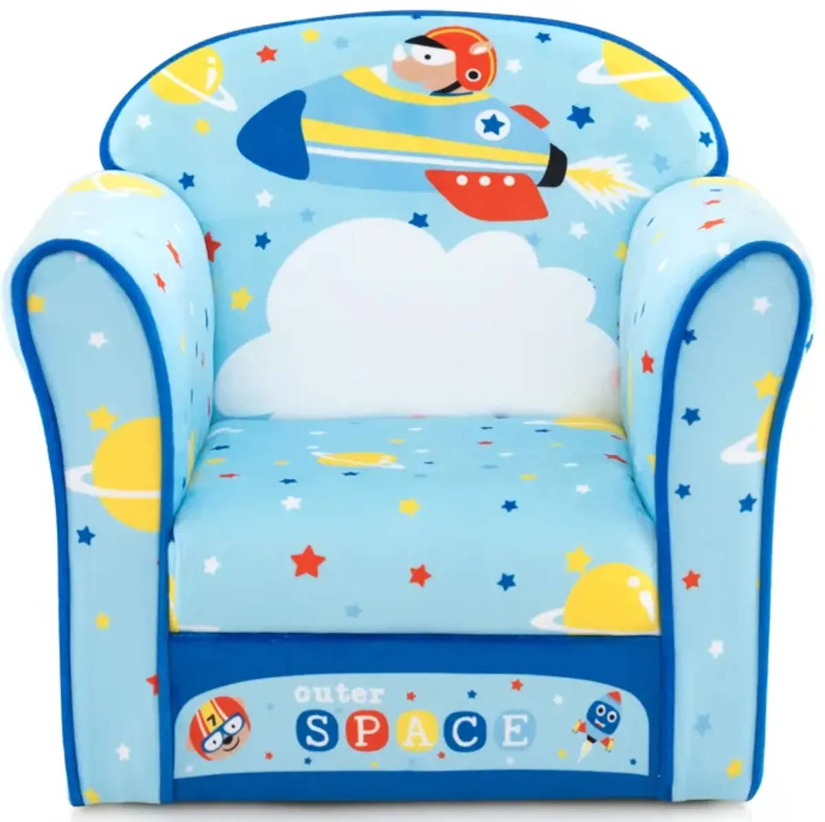 Toddlers Sofa Chair with Velvet Fabric Cover High Density Sponge Filling