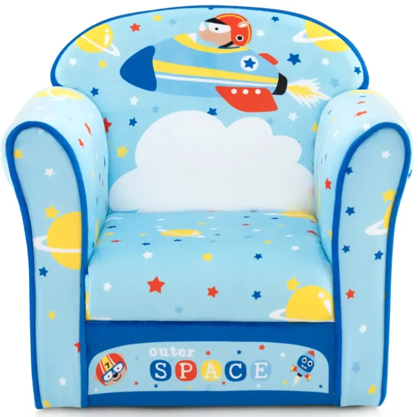 Toddlers Sofa Chair with Velvet Fabric Cover High Density Sponge Filling