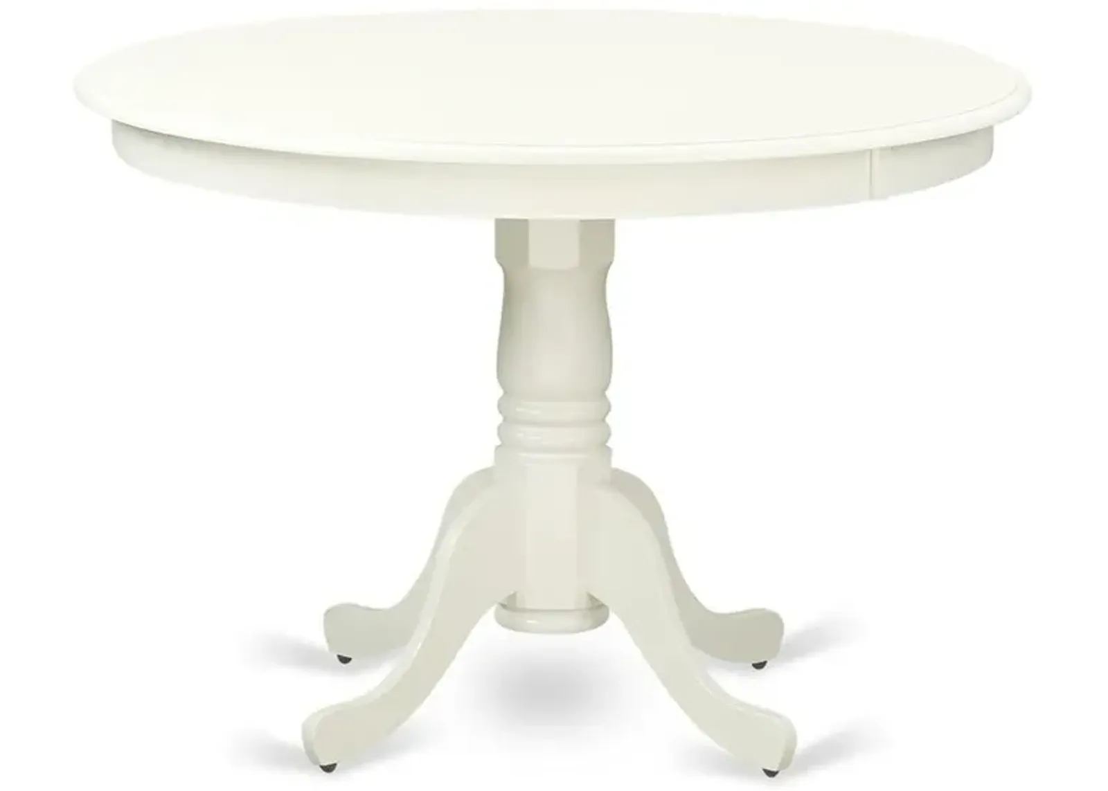 East West Furniture Hartland  Table  42  diameter  Round    Table  -Linen  White  Finish