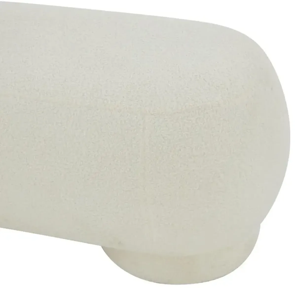 Belen Kox Cozy Cream Vegan Shearling Ottoman, Belen Kox