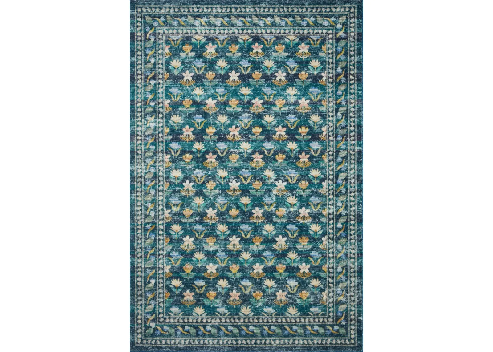 Courtyard COU05 Emerald 5' x 7'6" Rug