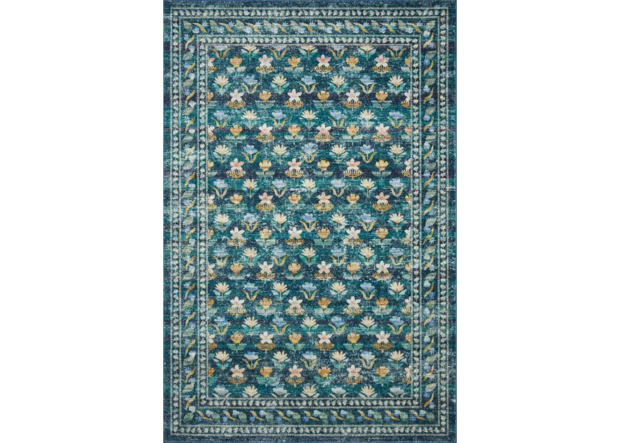 Courtyard COU05 Emerald 5' x 7'6" Rug