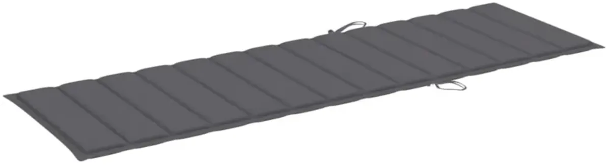 vidaXL Sun Lounger Cushion Anthracite 78.7"x27.6"x1.6" Fabric