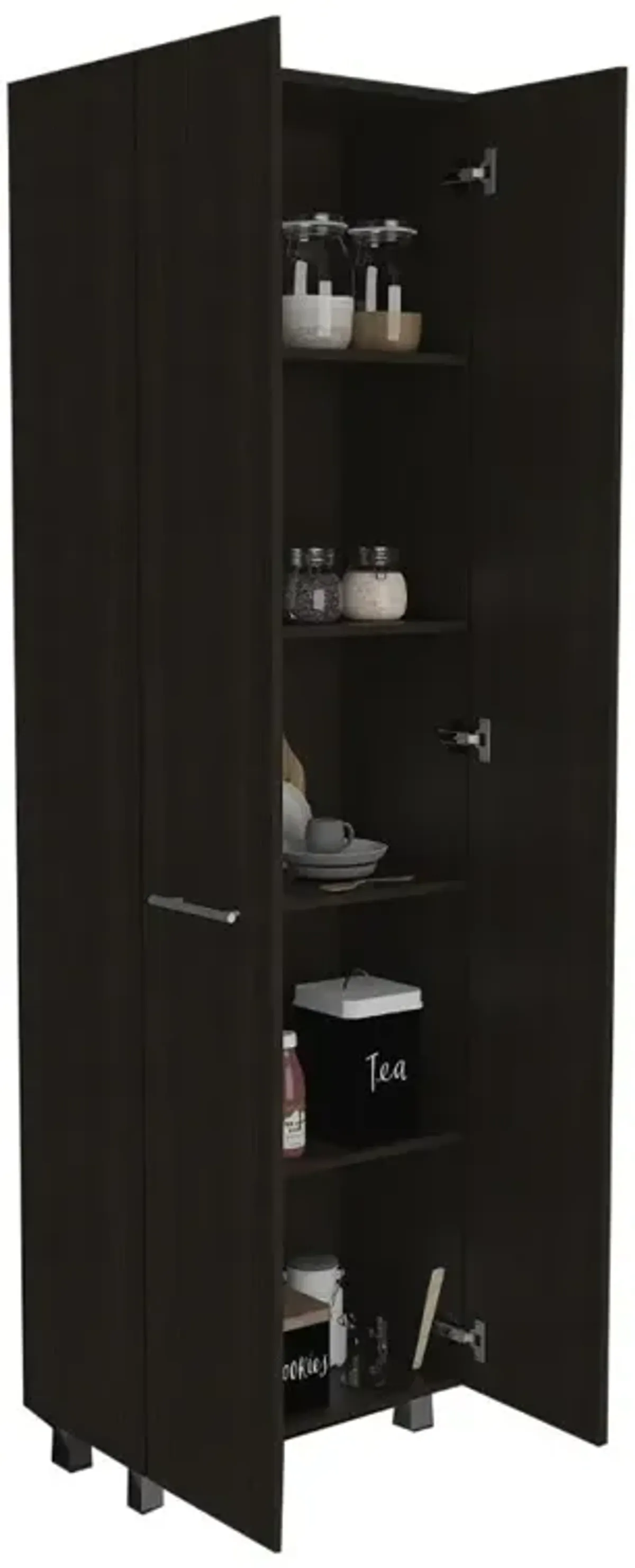 Pantry Cabinet Phoenix, Kitchen, Black