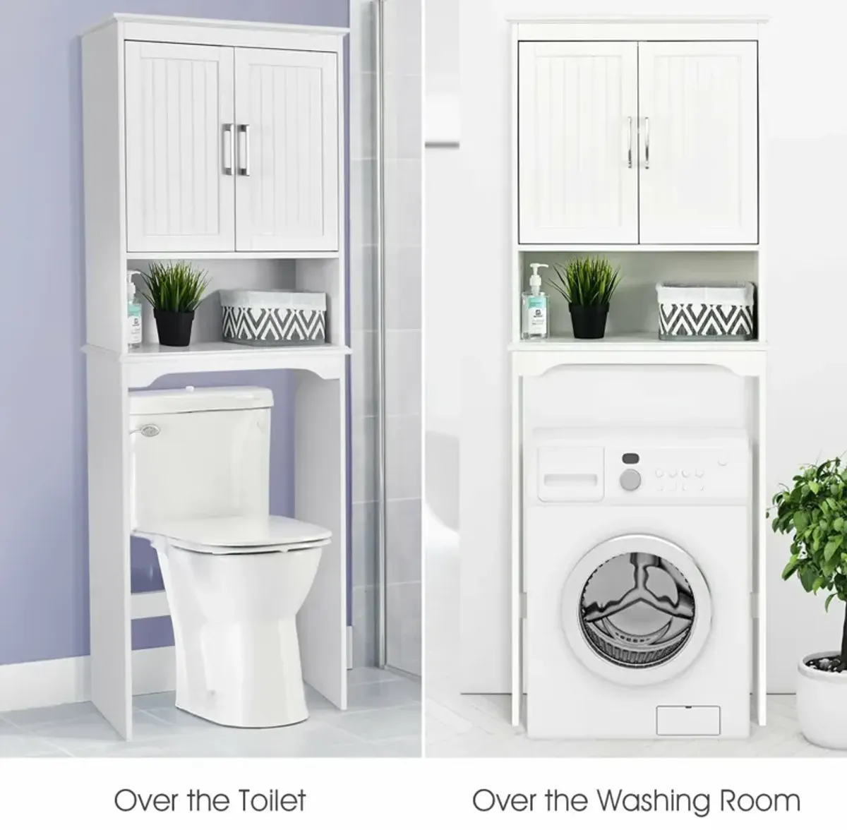 Over Toilet Space Saver Bathroom Organizer with Storage Cabinet