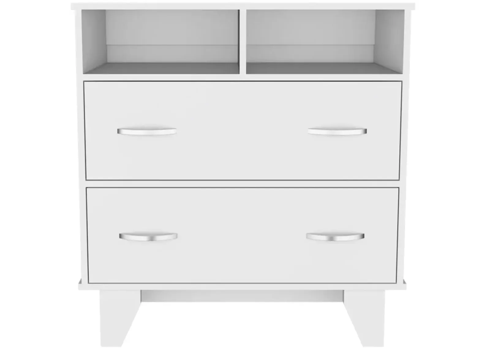 Aaron 2-Drawer 2-Shelf Dresser White