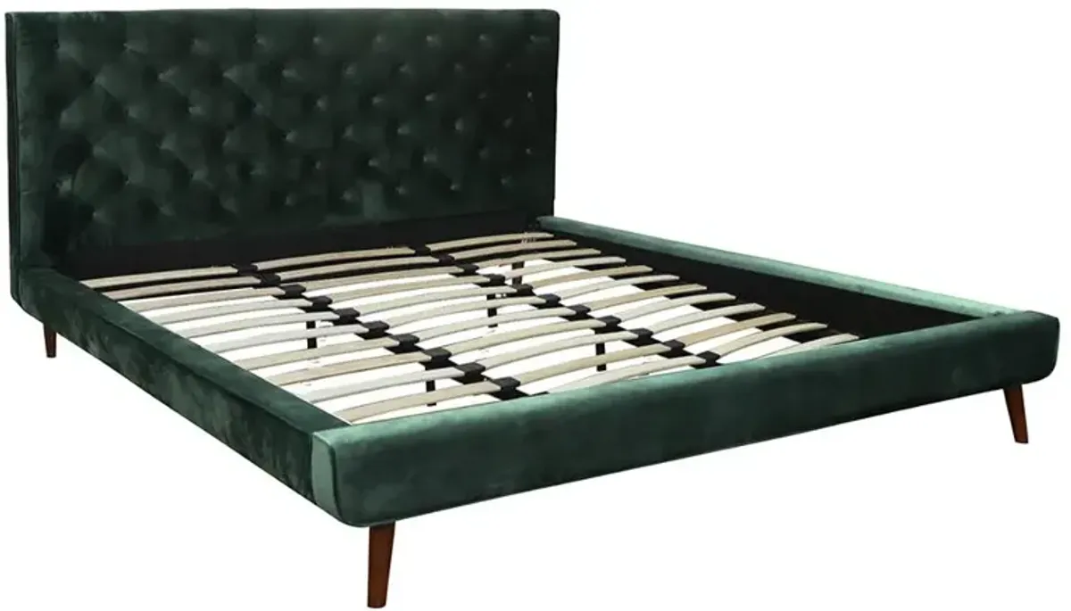 Ashcroft Furniture Co Dillon Queen Velvet Platform Bed