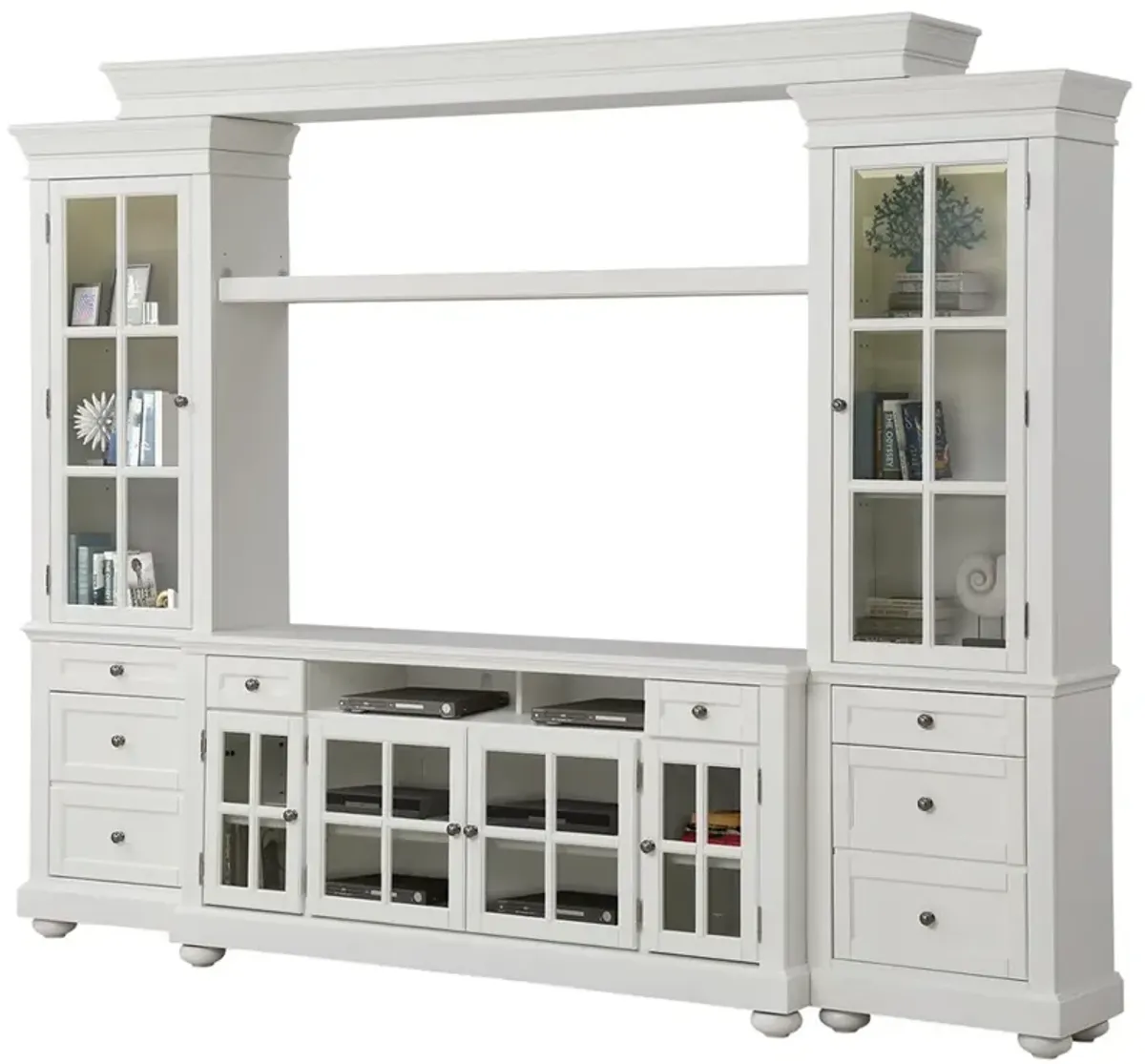 Parker House Furniture Parker House Cape Cod 4 Piece 63 In. Entertainment Wall