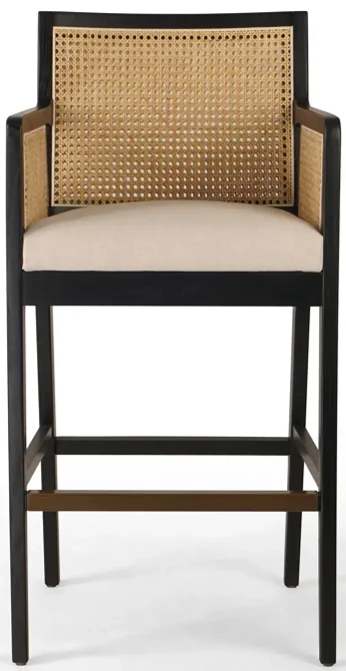 Antonia Cane Arm Bar Stool in Black