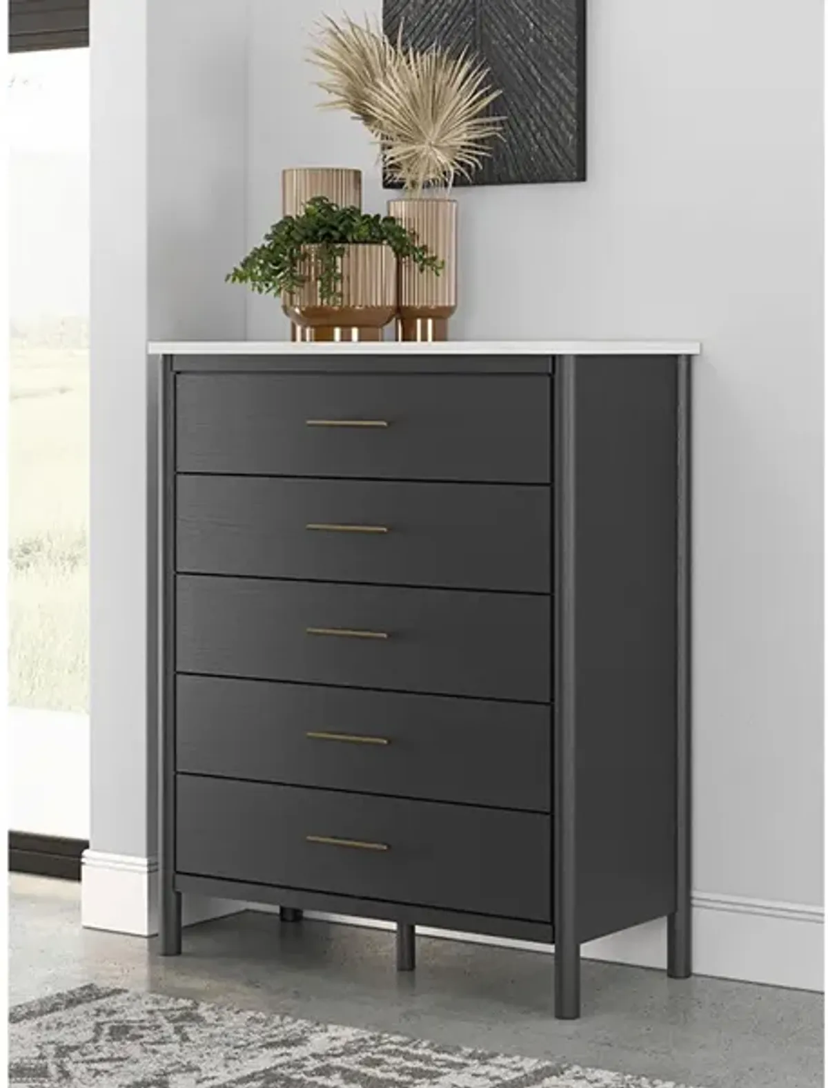 Cadmori Black Chest Of Drawers