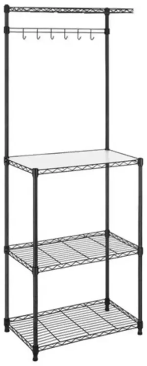 Heavy Duty Metal Kitchen Baker’s Rack – Microwave Stand and Multipurpose Storage Shelf for Dining or Plants