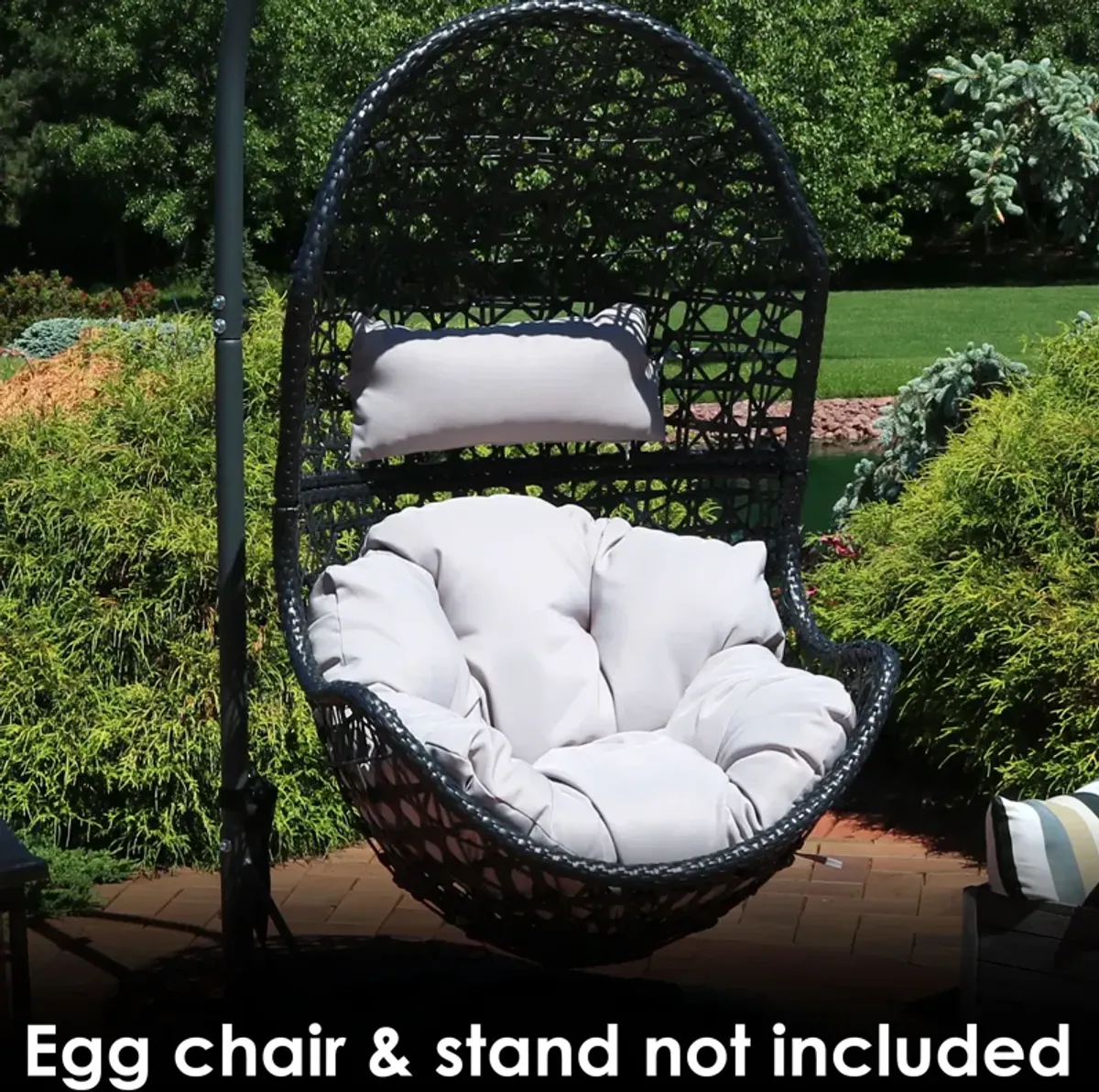 Sunnydaze Cordelia Egg Chair Replacement Seat and Headrest Cushions