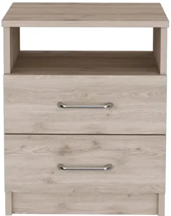 Nightstand Olienza, Bedroom, Light Gray