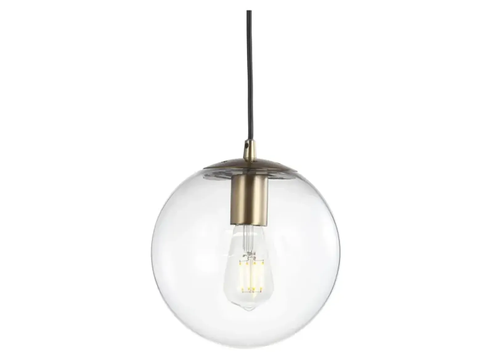 Bleecker Metal/Glass Globe LED Pendant