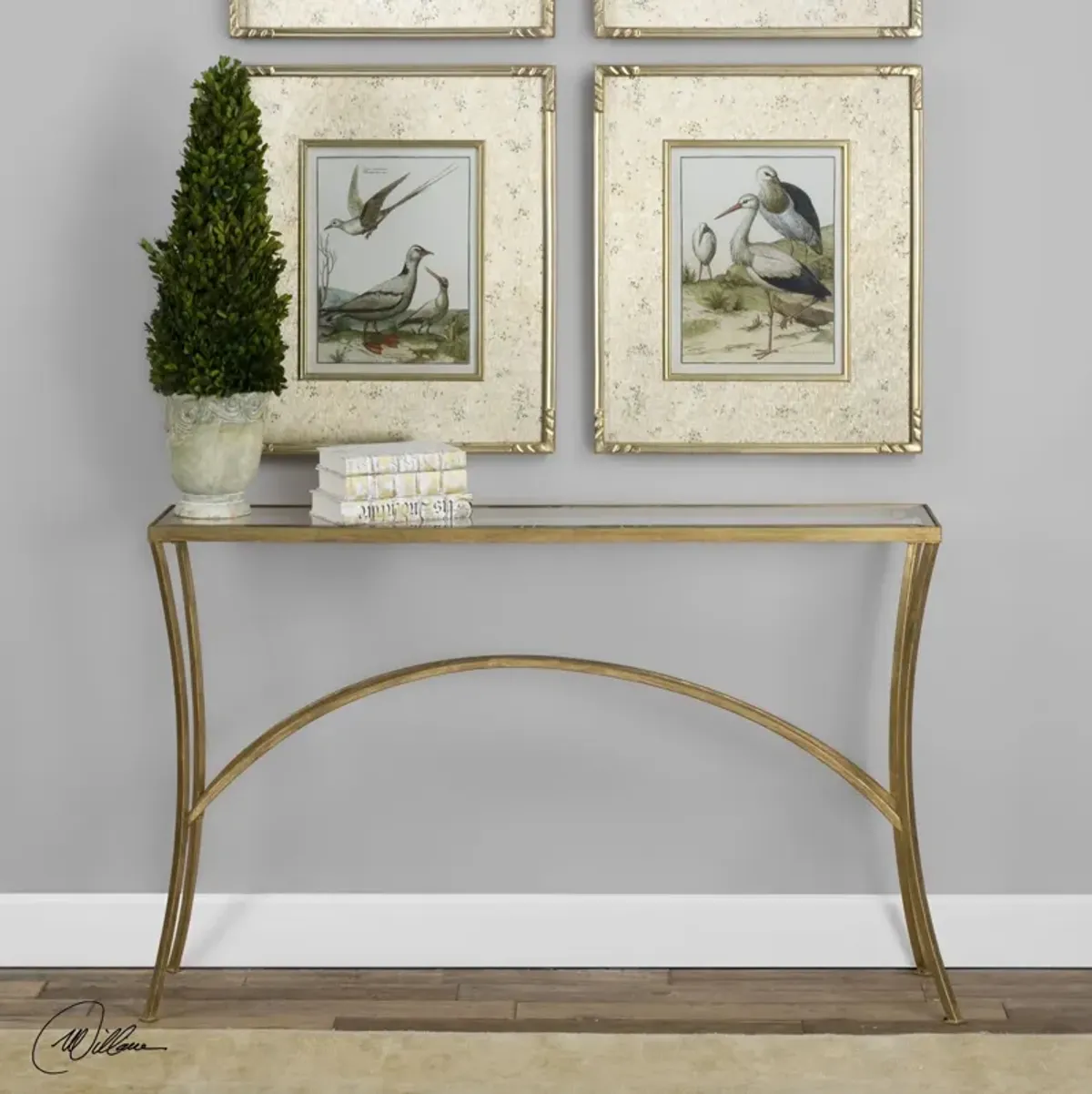 Uttermost Alayna Gold Console Table