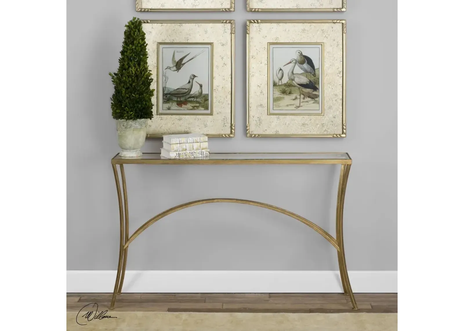 Uttermost Alayna Gold Console Table