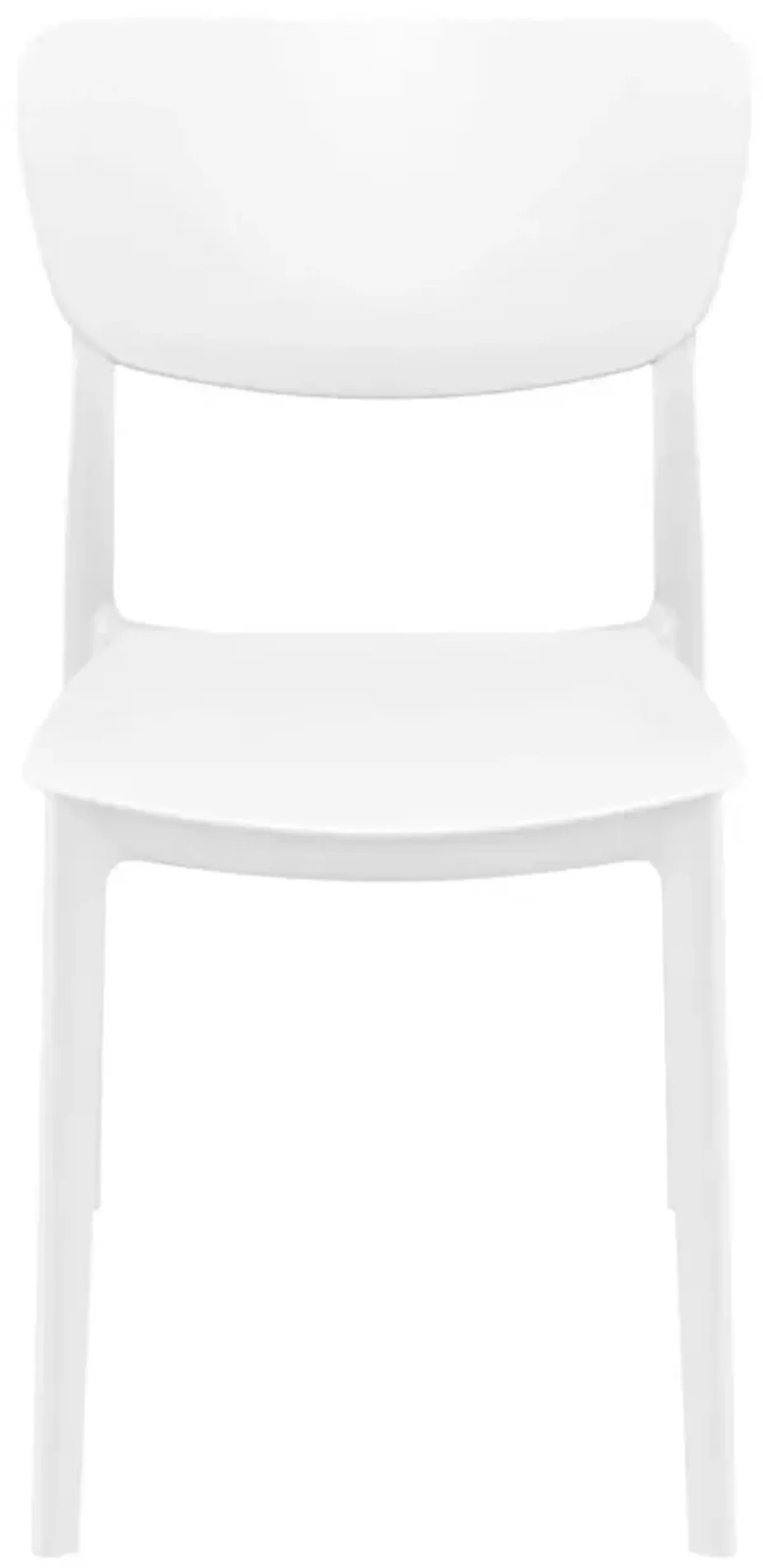 33" White Solid Stackable Patio Dining Chair