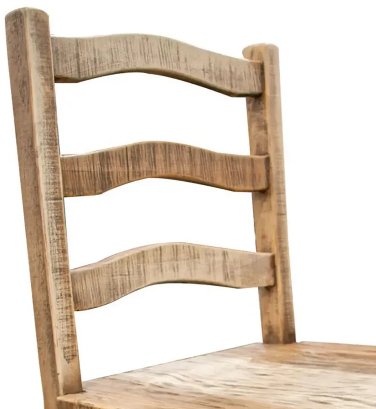 Chris 20 Inch Dining Chair, Set of 2, Curved Pine Wood, Arched Backrest-Benzara