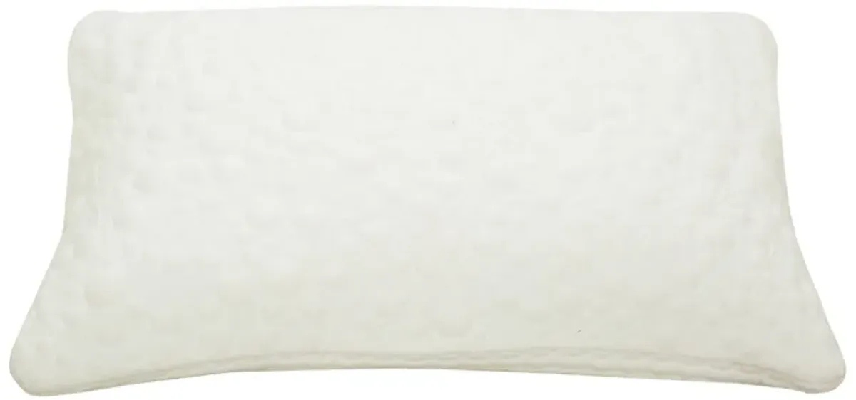 Tic Standard Pillow, Supportive Shredded Memory Foam, Polyester Cover - Benzara