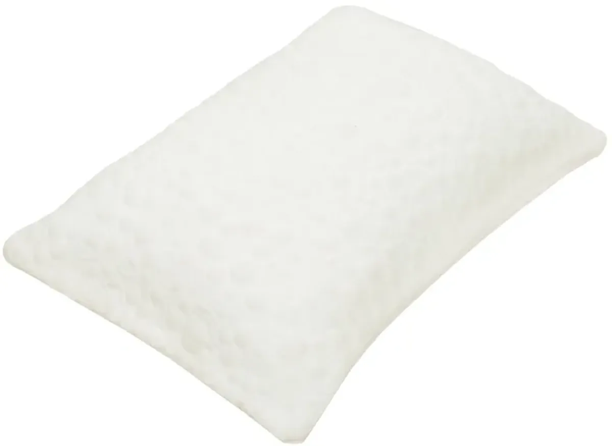 Tic Standard Pillow, Supportive Shredded Memory Foam, Polyester Cover - Benzara
