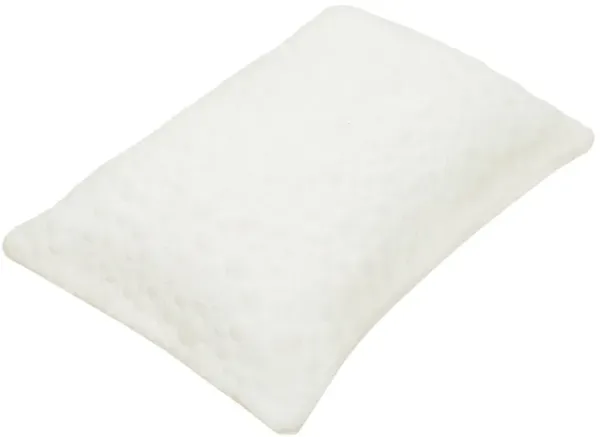 Tic Standard Pillow, Supportive Shredded Memory Foam, Polyester Cover - Benzara