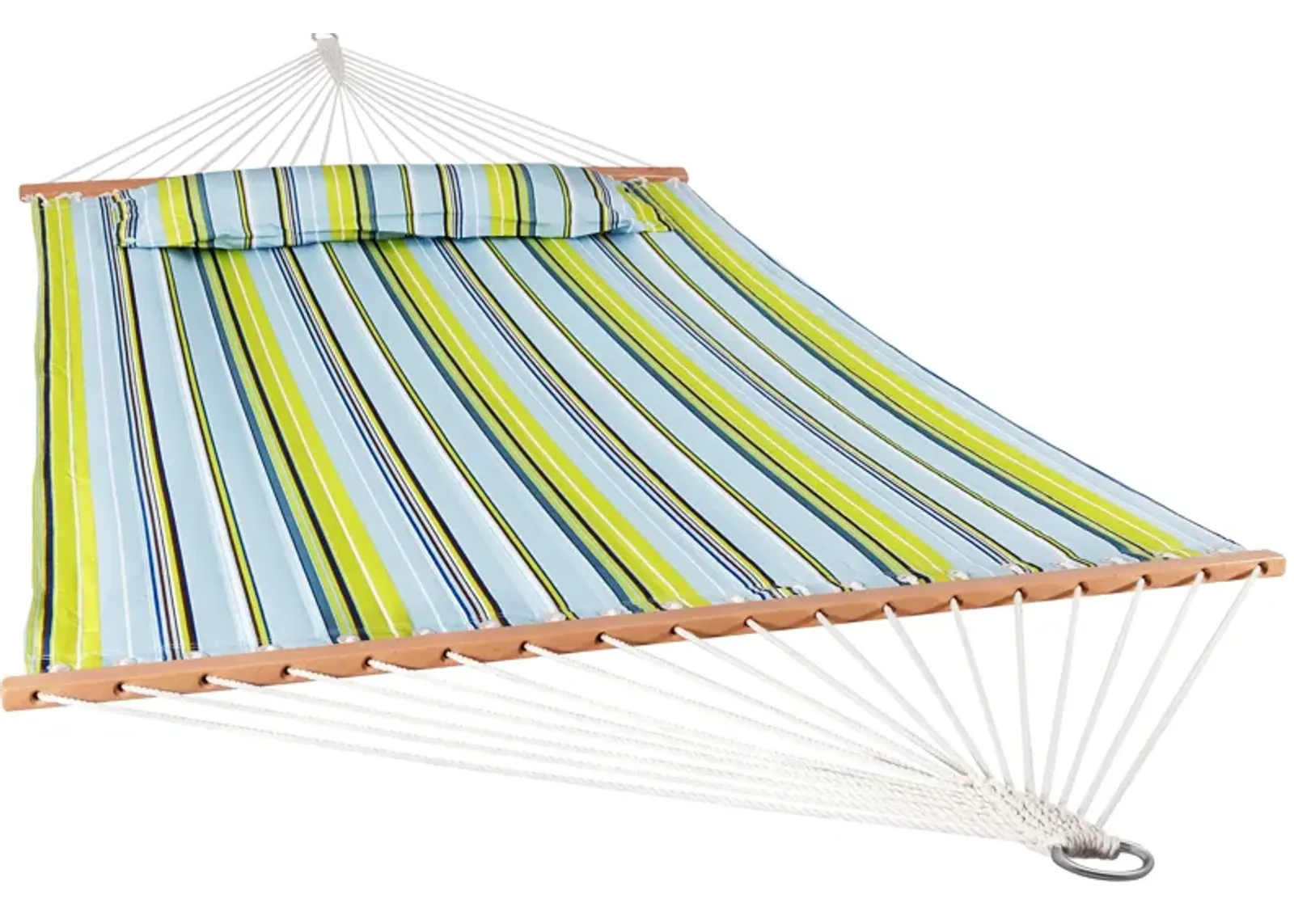 Sunnydaze Large Quilted Hammock with Spreader Bars and Pillow