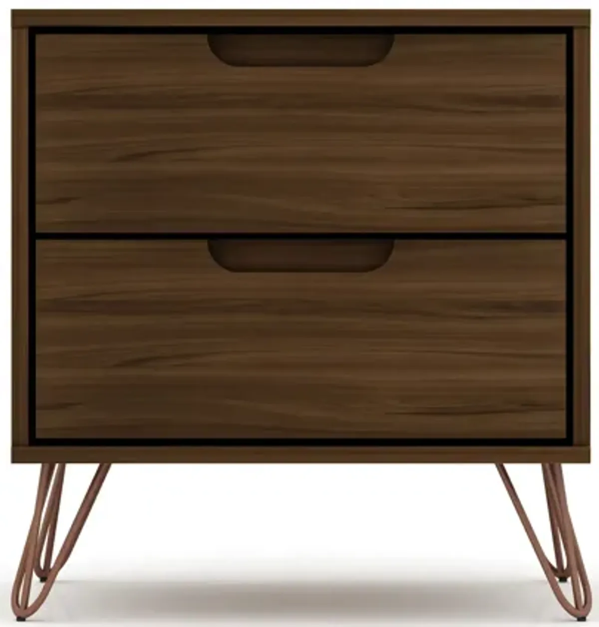 Rockefeller Brown 2-Drawer Nightstand