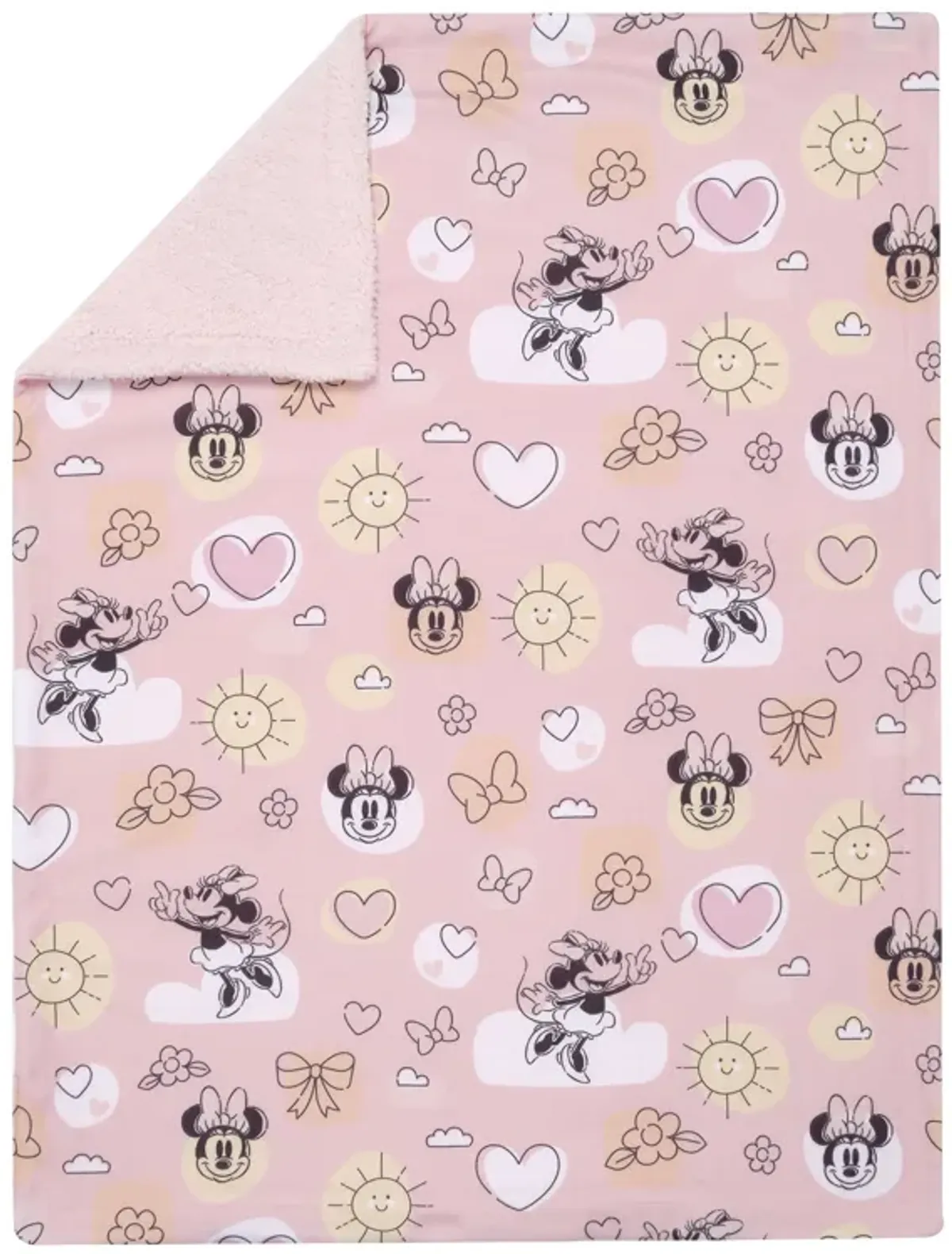 Lambs & Ivy Disney Baby Sweetheart Minnie Mouse Pink Soft Fleece Baby Blanket