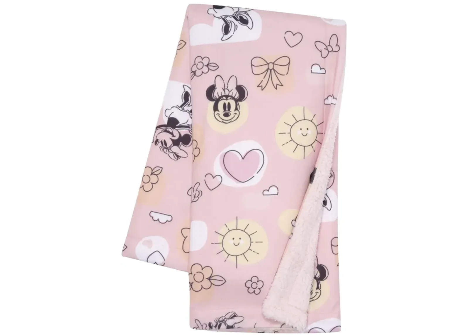 Lambs & Ivy Disney Baby Sweetheart Minnie Mouse Pink Soft Fleece Baby Blanket