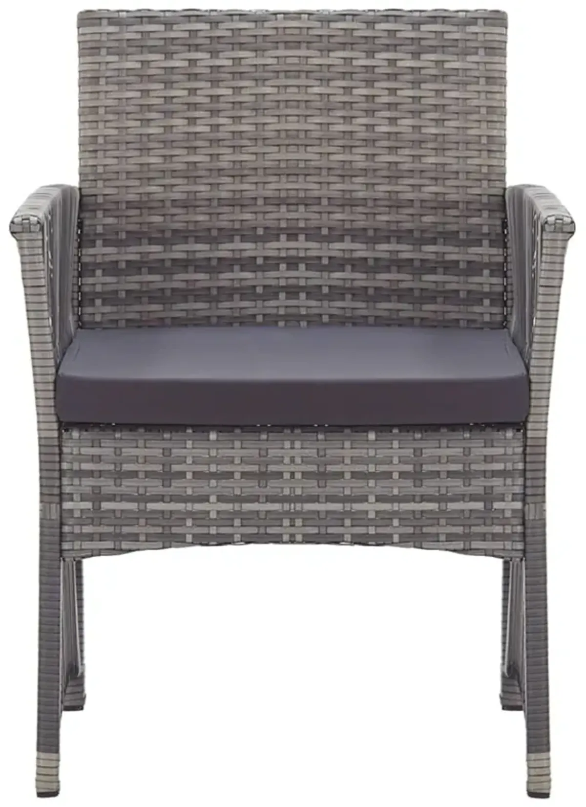 vidaXL Patio Armchairs with Cushions 2 pcs Anthracite Poly Rattan