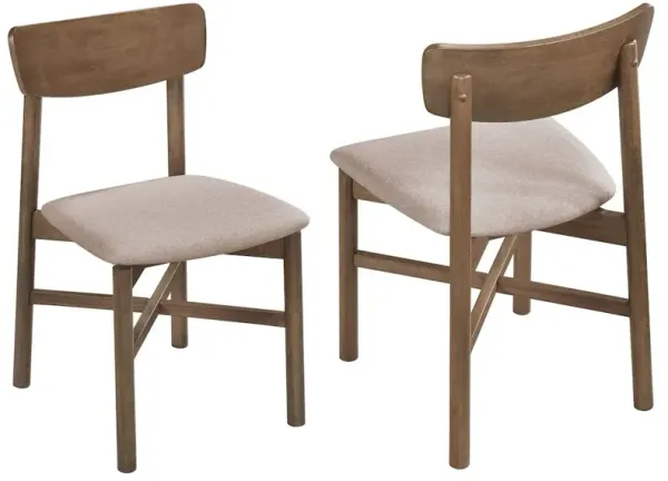 Parkridge Dining Side Chair Natural Walnut (Set of 2)