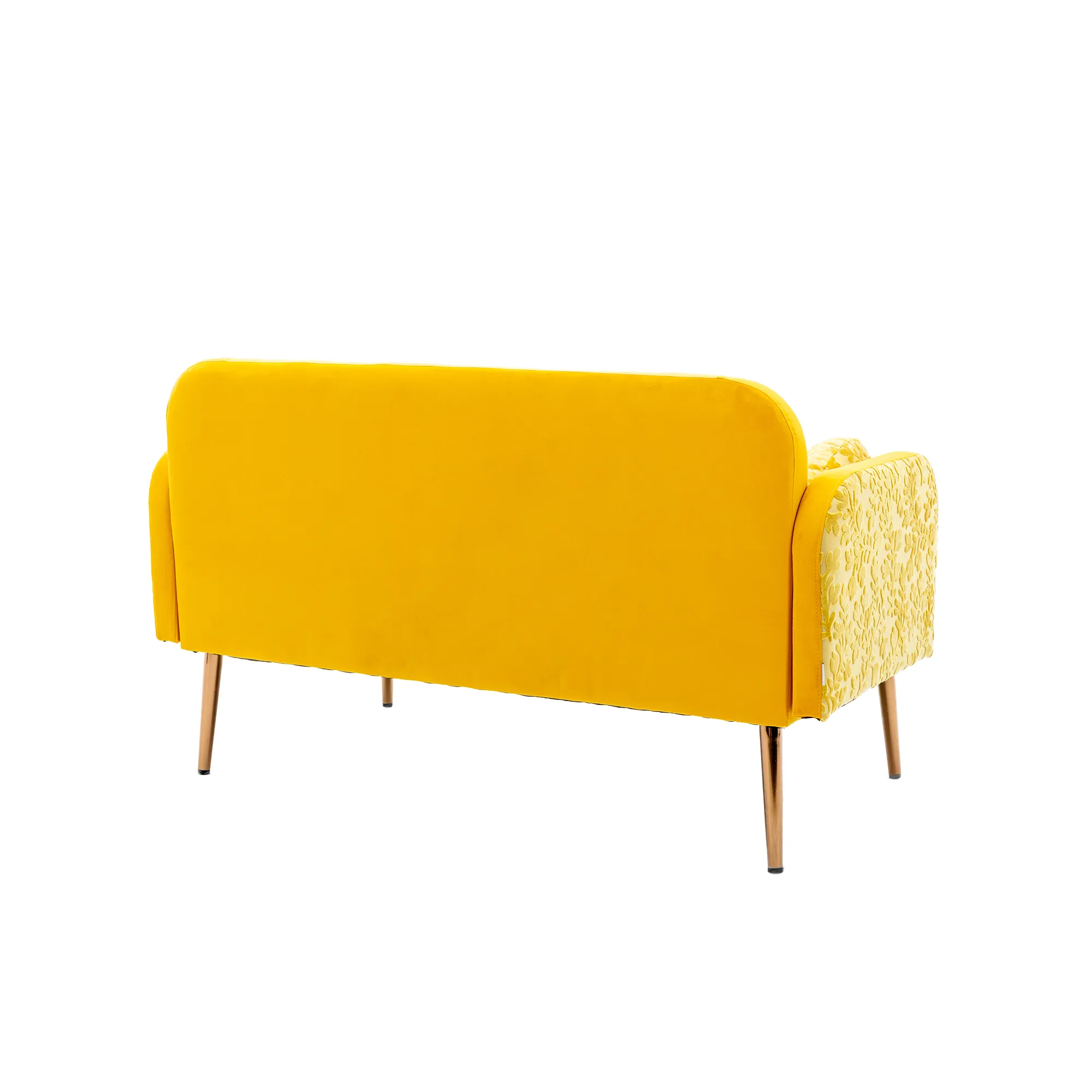 Velvet Sofa: Stylish Accent Loveseat with Metal Feet