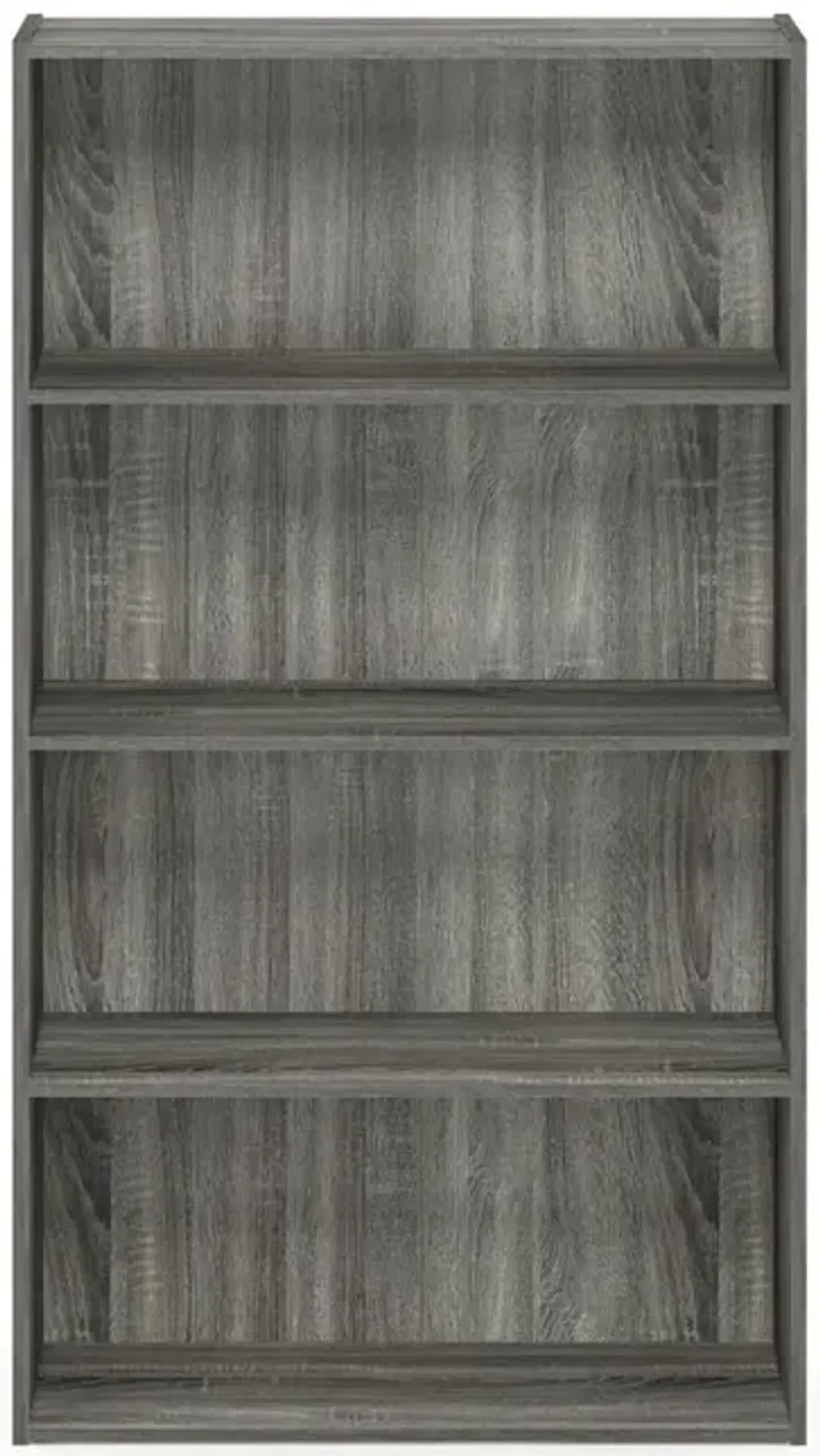 Furinno Pasir 4 Tier Open Shelf, French Oak Grey