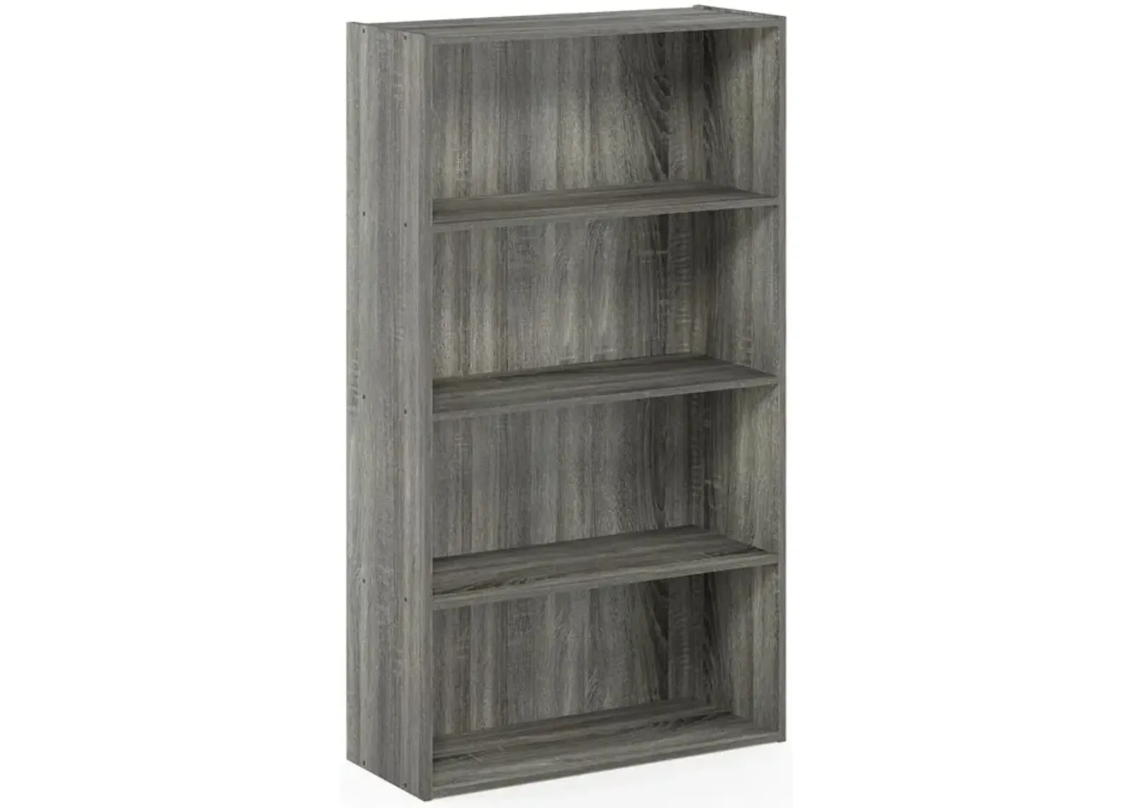 Furinno Pasir 4 Tier Open Shelf, French Oak Grey