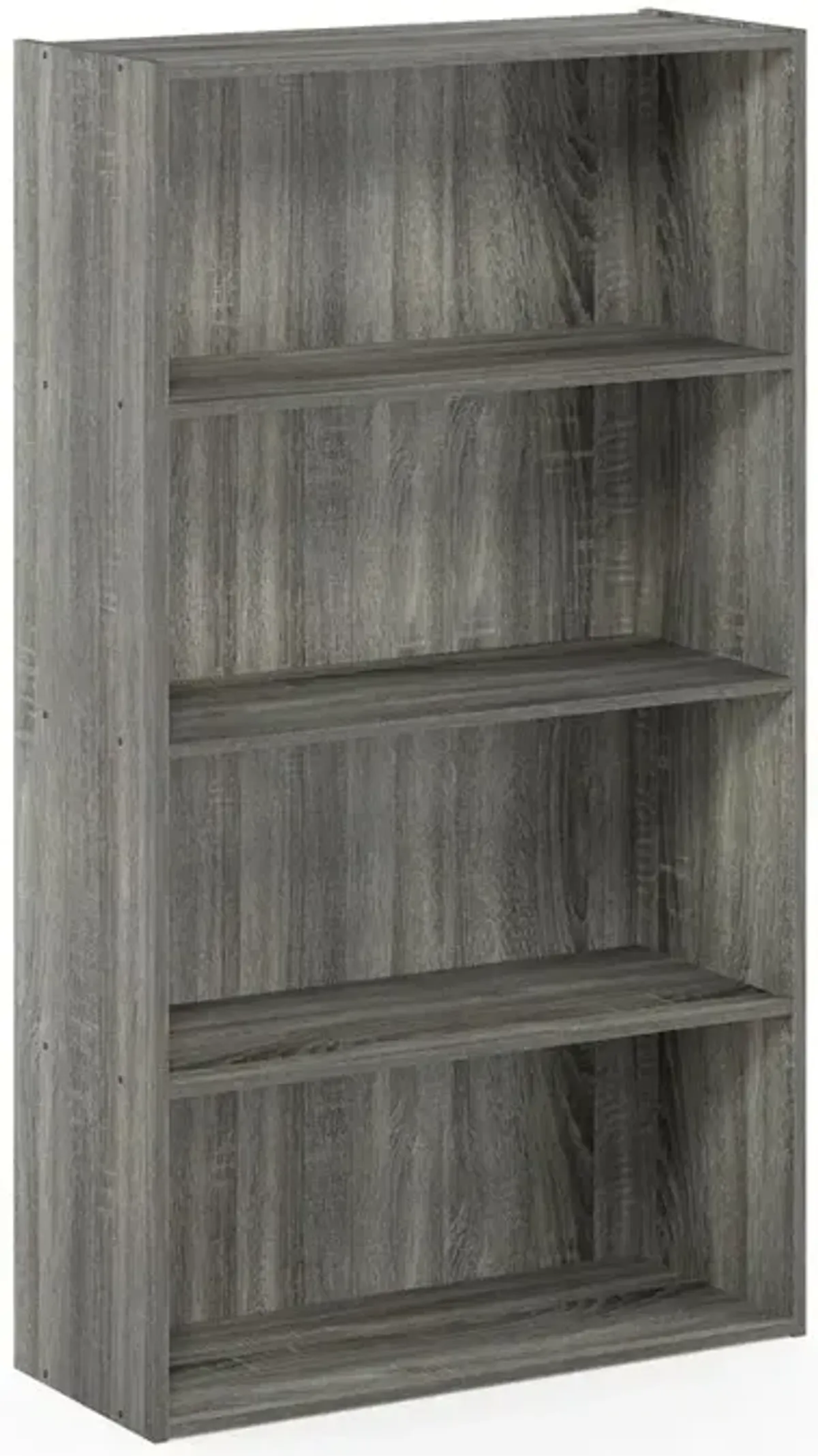 Furinno Pasir 4 Tier Open Shelf, French Oak Grey