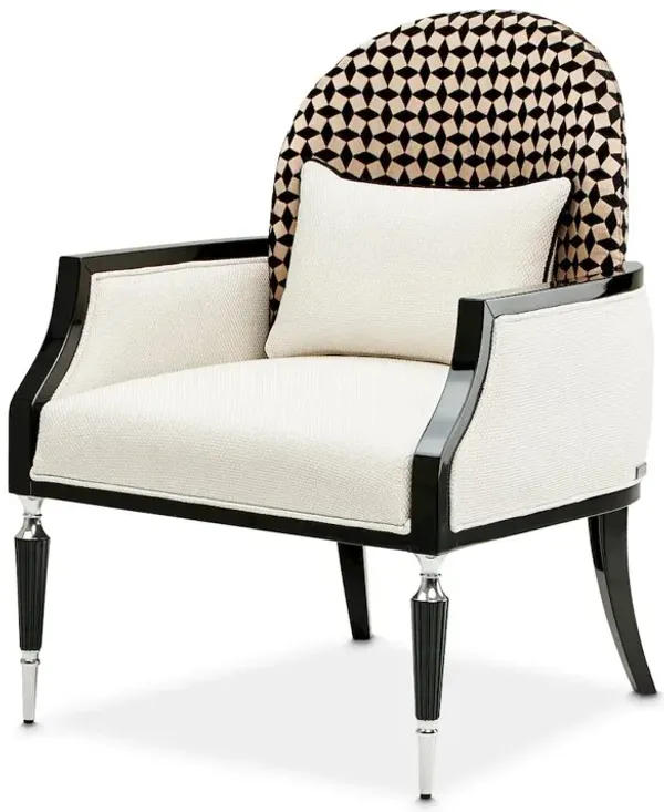 Michael Amini La Francaise Accent Chair - Cafe au Lait/Black