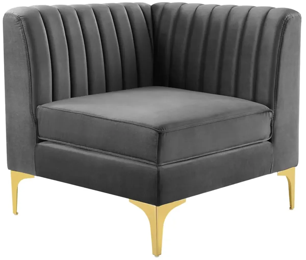 Triumph Channel Tufted Performance Velvet 3-Seater Sofa