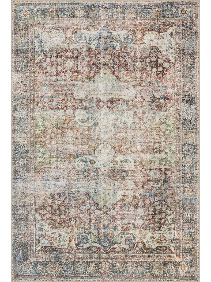 Loren LQ14 Brick/Multi 7'6" x 9'6" Rug