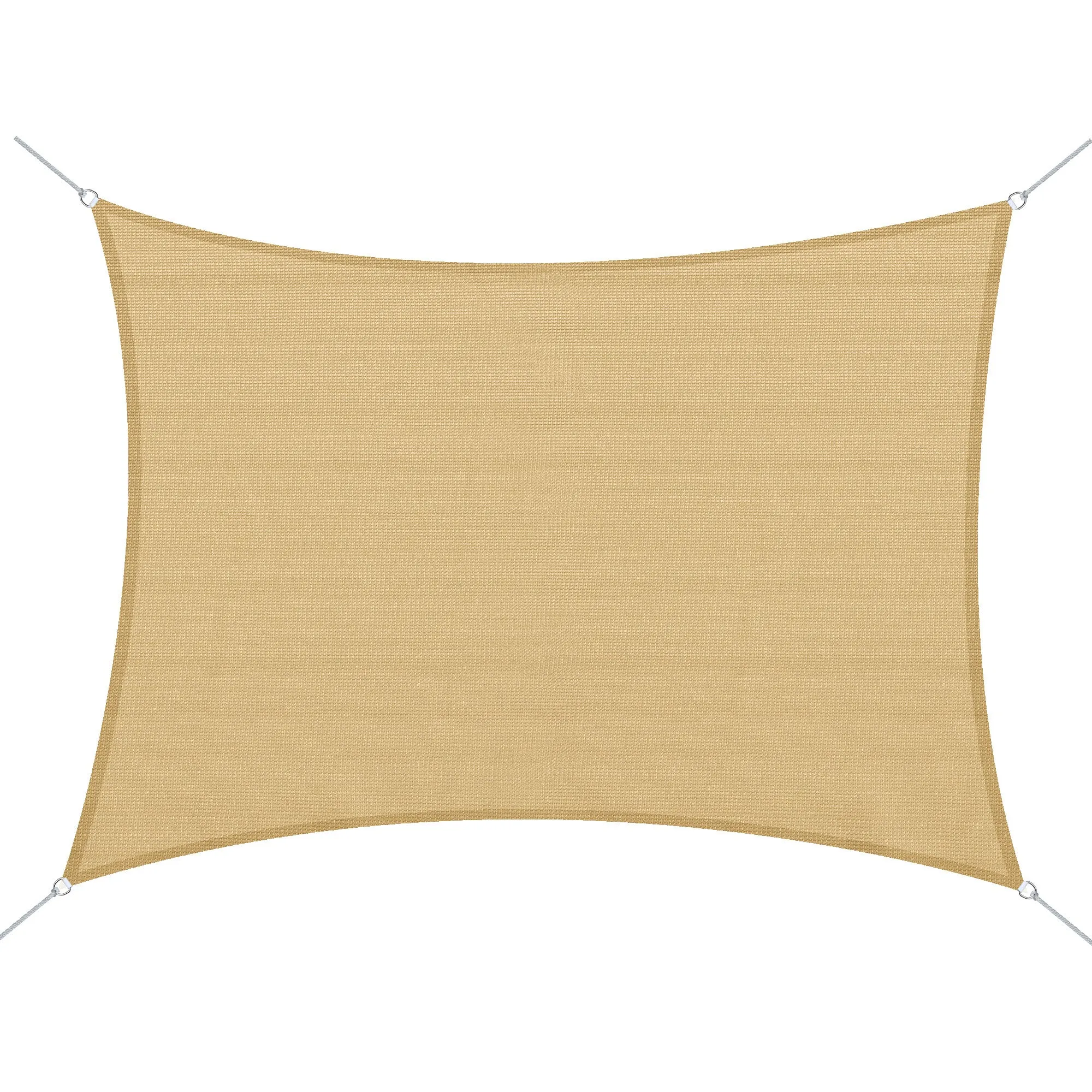 Desert Hue Sun Guard: 20x13ft D-Ring Rectangular Shade Sail for Yards