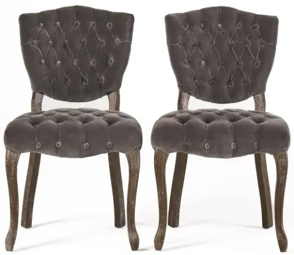 Merax Tufted Velvet Dining Chairs 2 Pieces