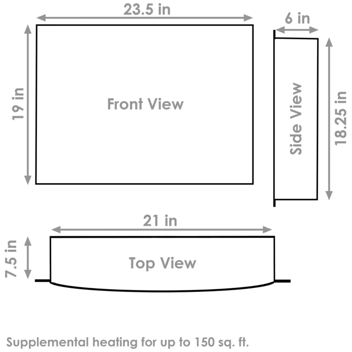 Sunnydaze 23 in Contemporary Comfort Indoor Electric Fireplace Insert