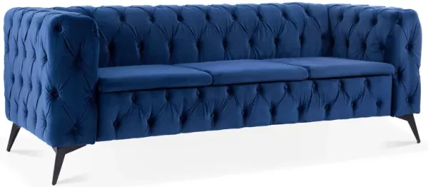 Traditional Square Arm 3 Seater Sofa with Removable Cushion