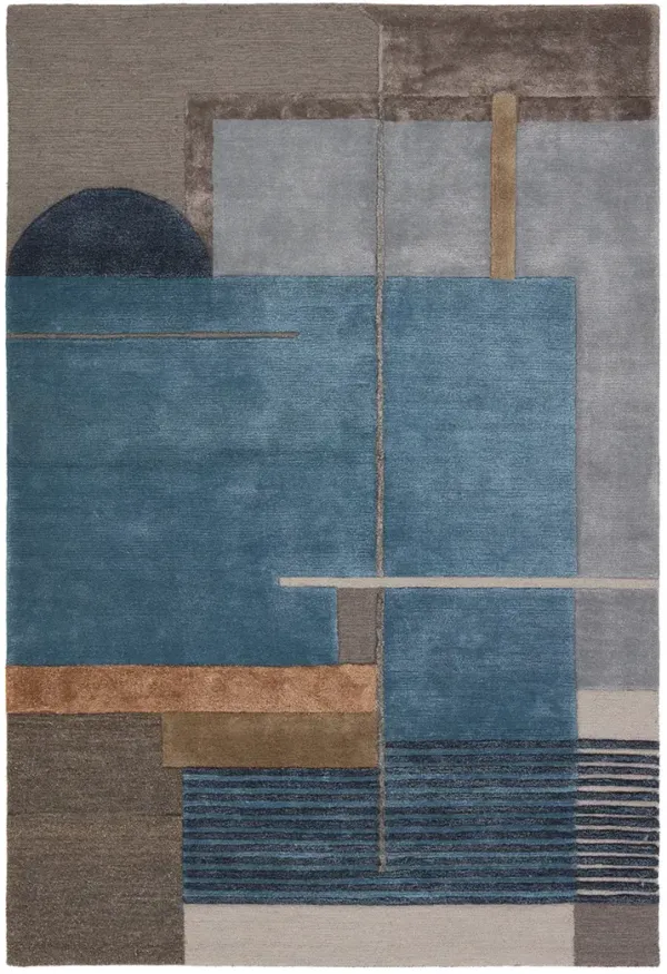 Iconic Perpetual Blue 6' x 9' Rug