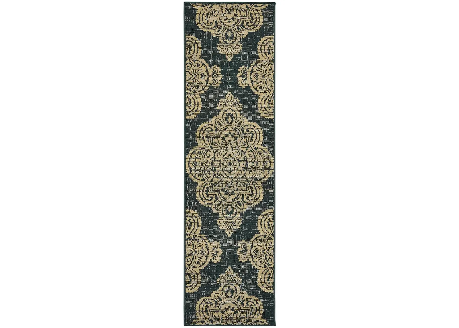 Marina 2'3" x 7'6" Black Rug