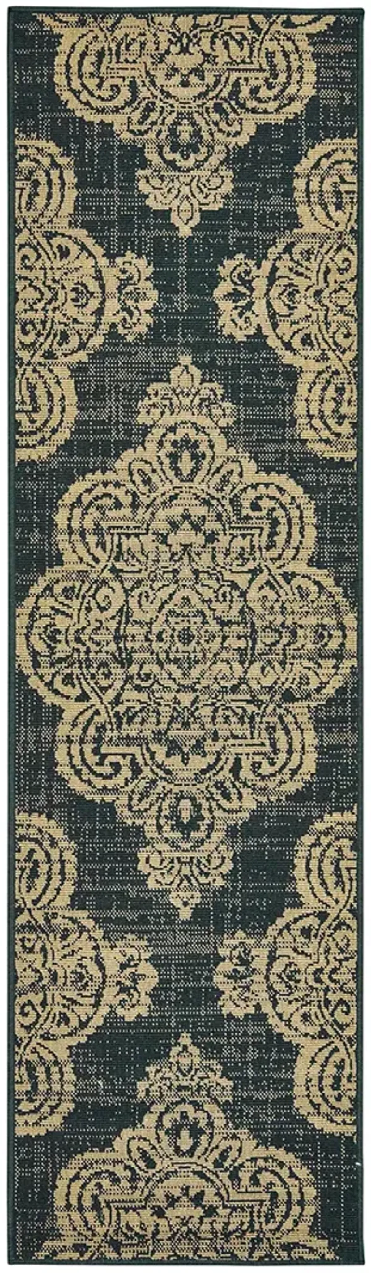 Marina 2'3" x 7'6" Black Rug