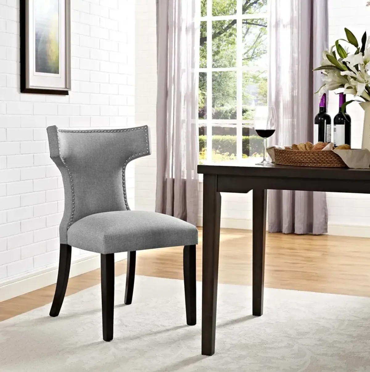 Curve Fabric Dining Chair