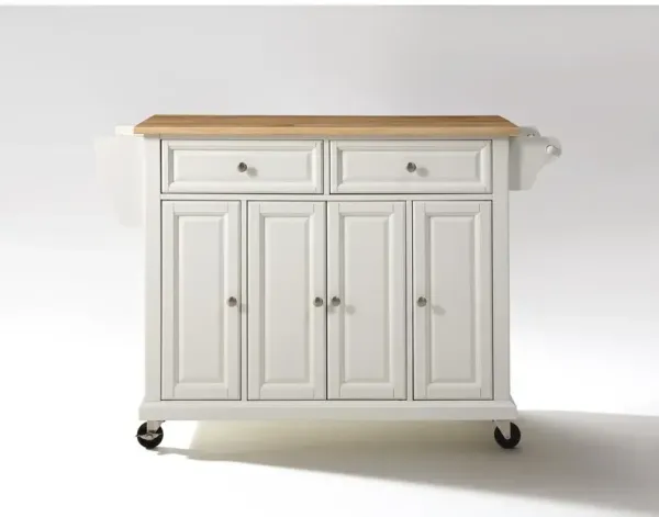 Full Size Wood Top Kitchen Cart