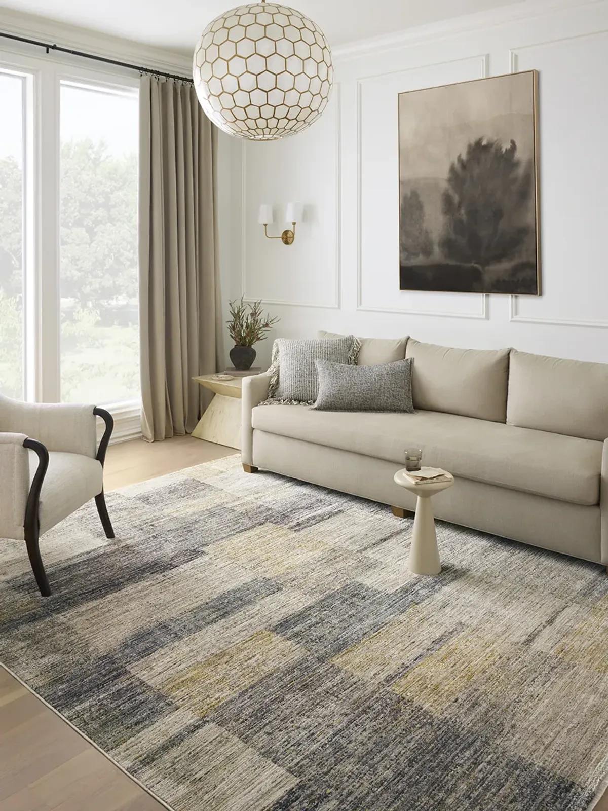 Soho SOH08 Grey/Gold 7'10" x 10' Rug