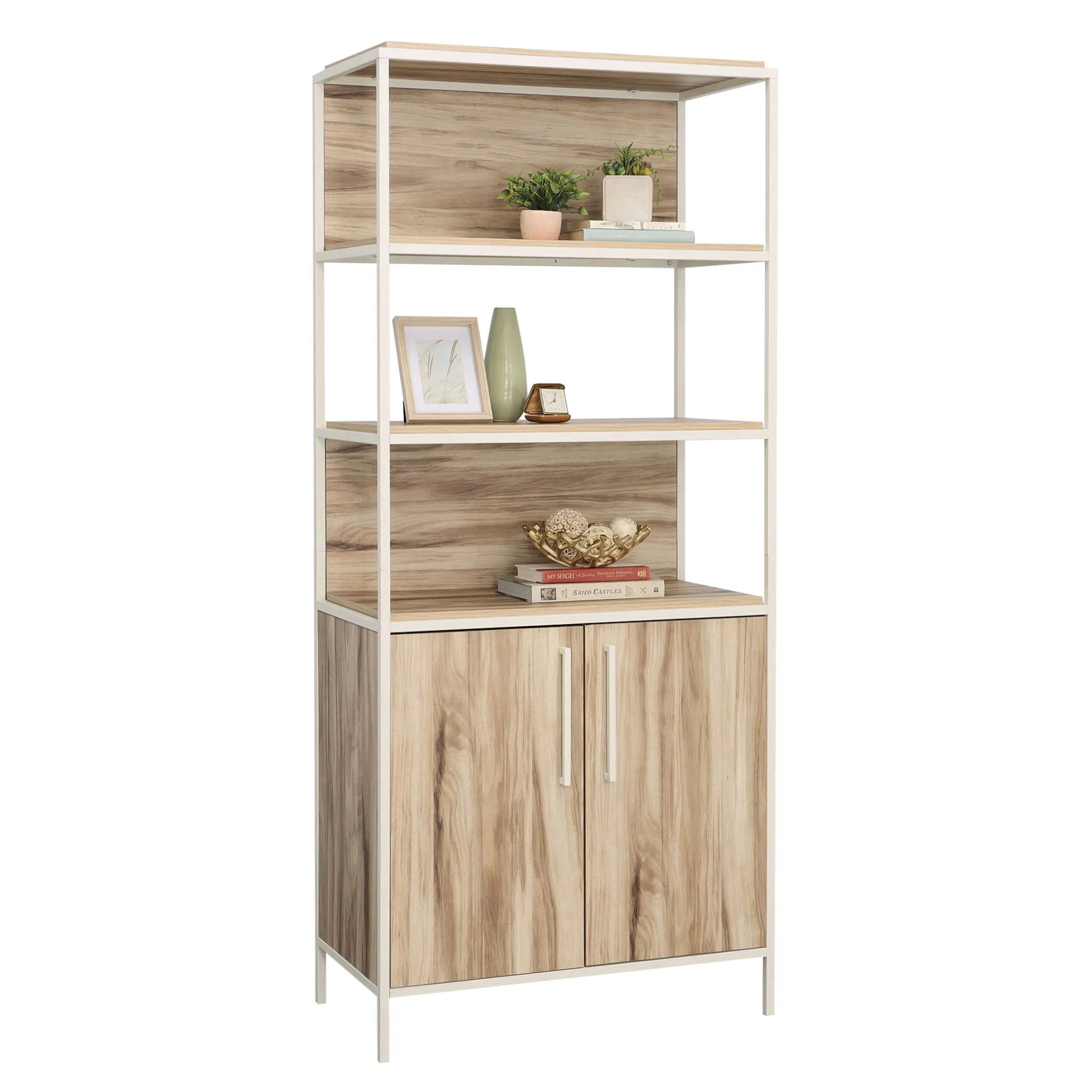 Nova Loft 5-Shelf Bookcase with Doors